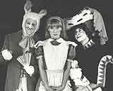 Noakes (Dormouse), Lesley Judd (Alice) and Peter (The Duchess) (Xmas 1972)